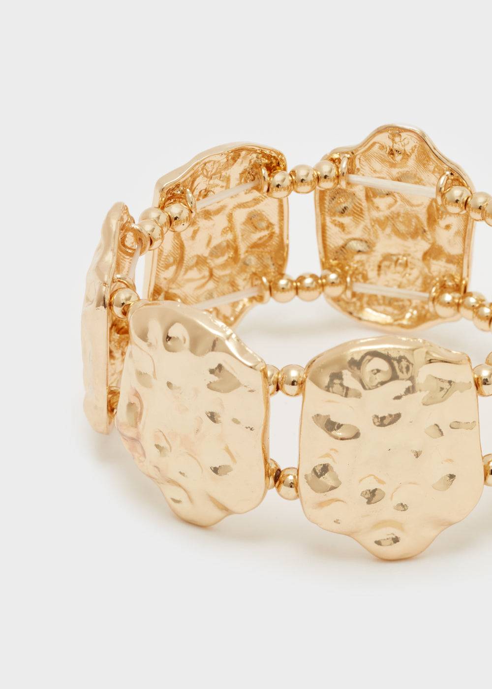 Nalí BRACELET W/ HAMMERED SURFACE IN GOLD Nuovi prodotti