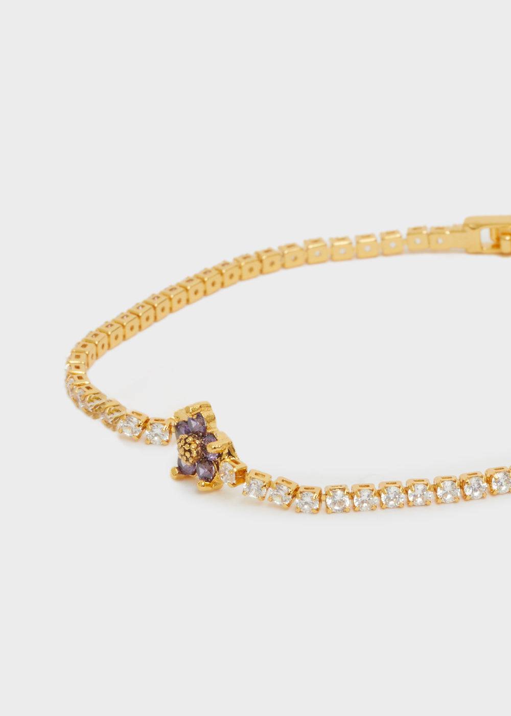Nalí BRACELET W/ LILIAC ZIRCON FLOWERS Bestseller