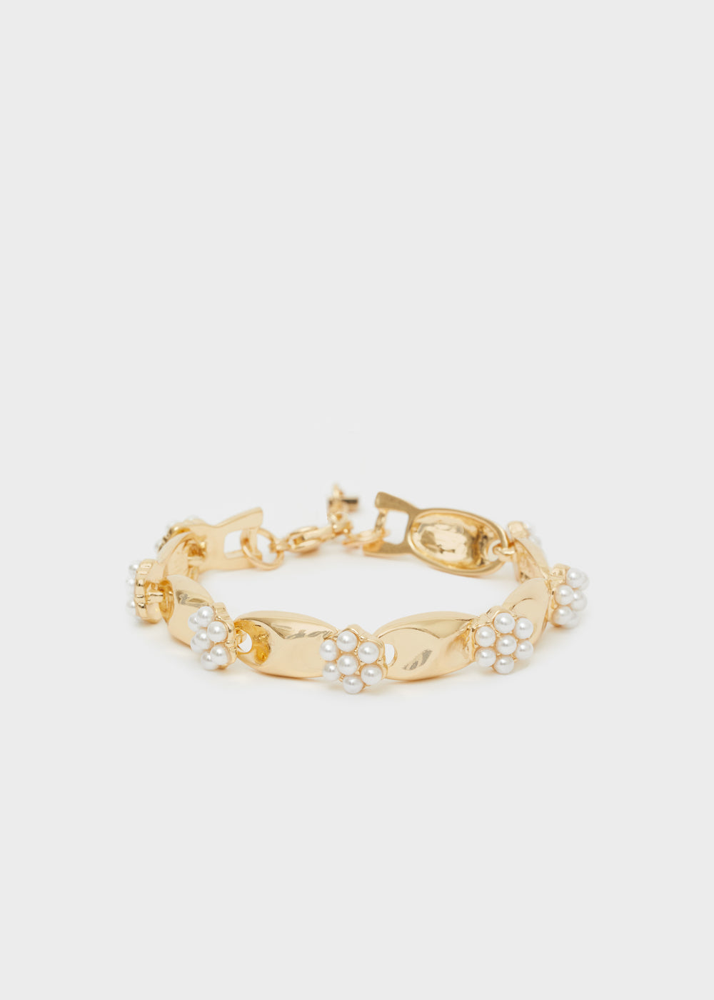 Nalí GOLD BRACELET W/ WHITE PEARLS Offerte stagionali