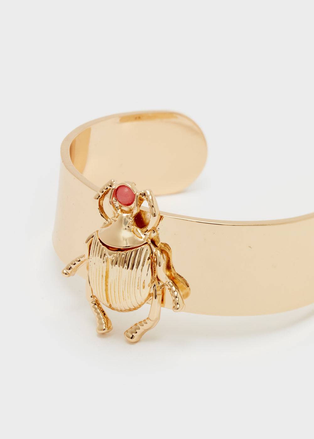 Nalí BEETLE BANGLE BRACELET IN GOLD Offerte giornaliere