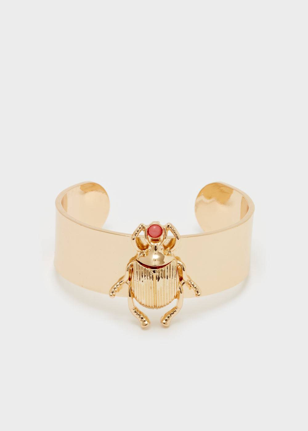Nalí BEETLE BANGLE BRACELET IN GOLD Offerte giornaliere