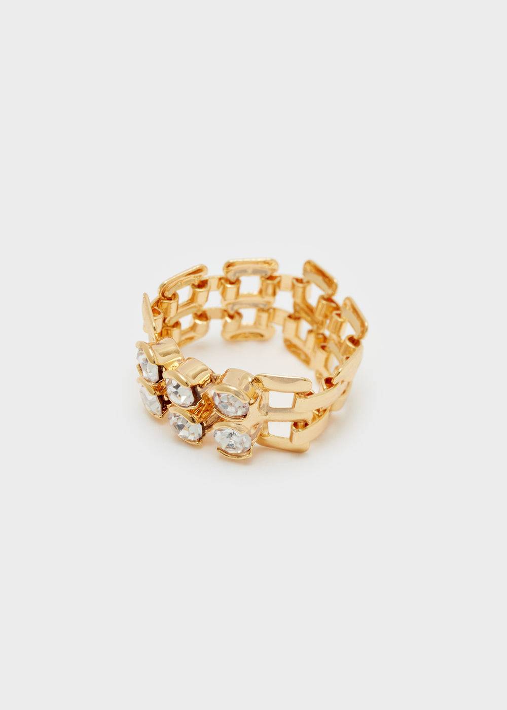 Nalí RING IN GOLD WITH CLEAR ZIRCONS Prezzo basso