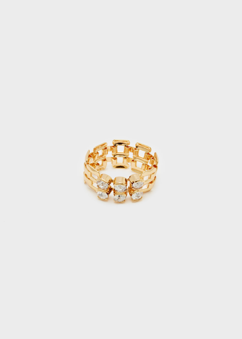 Nalí RING IN GOLD WITH CLEAR ZIRCONS Prezzo basso