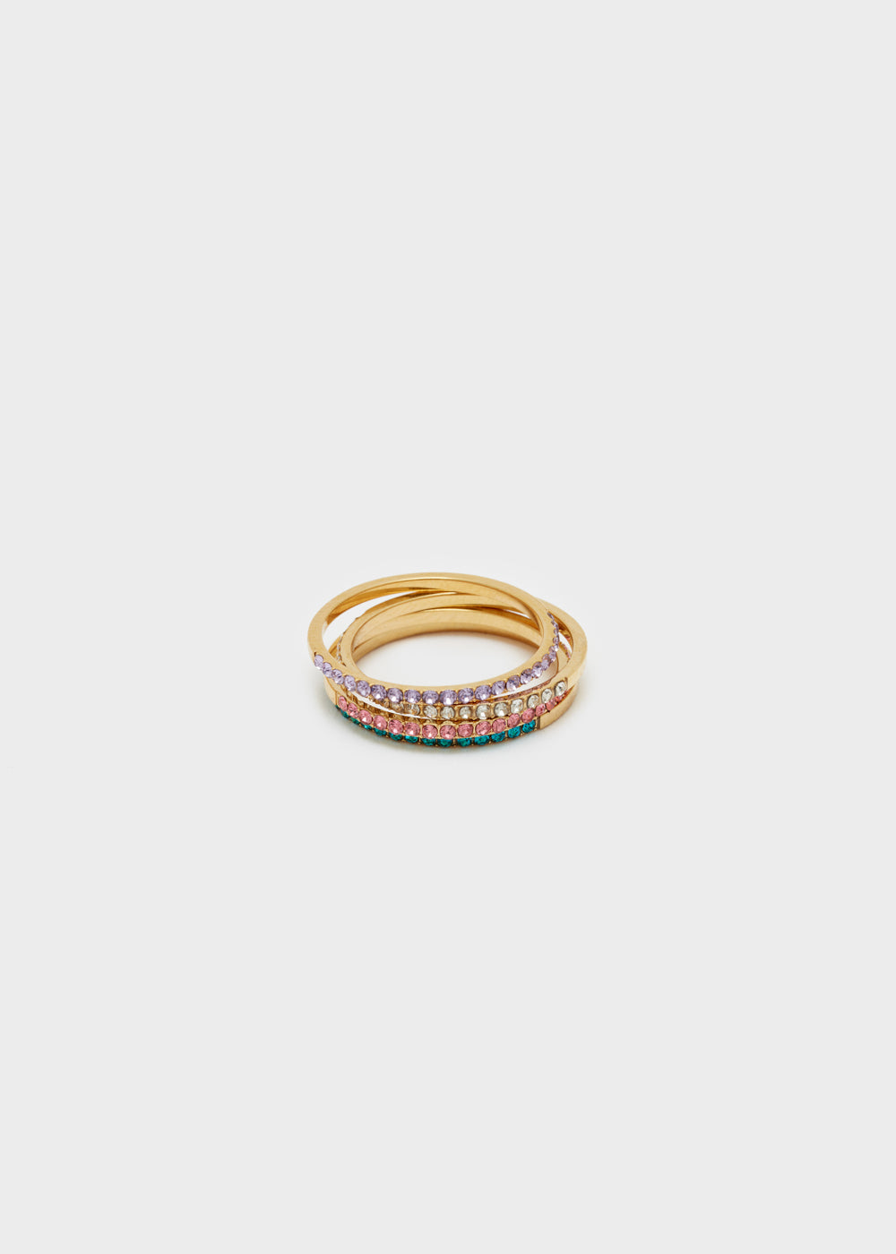 Nalí THIN RING SET W/ MULTICOLOR STONES Offerta settimanale