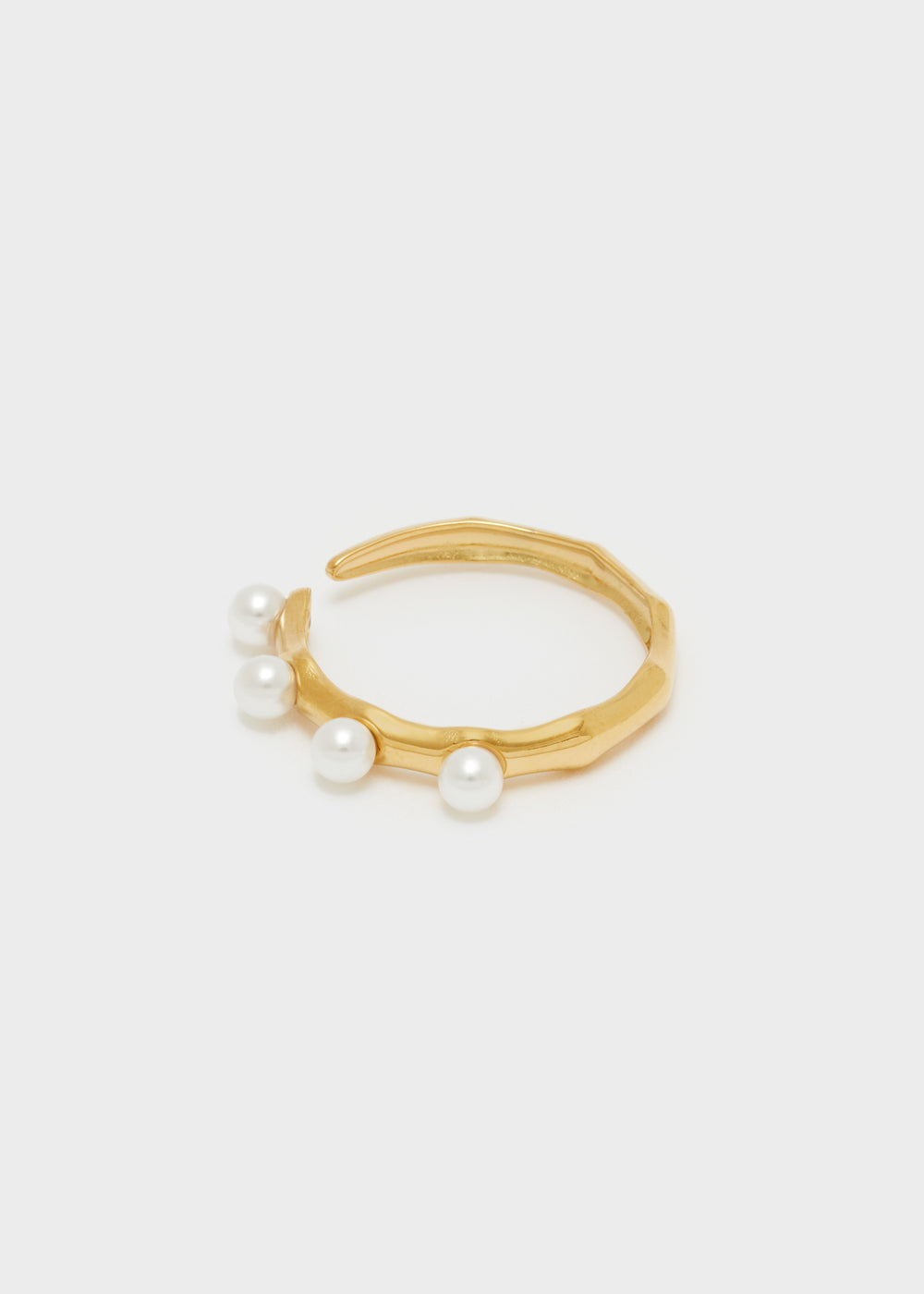 Nalí GOLD OPEN RING W/ WHITE PEARLS Rilascio limitato