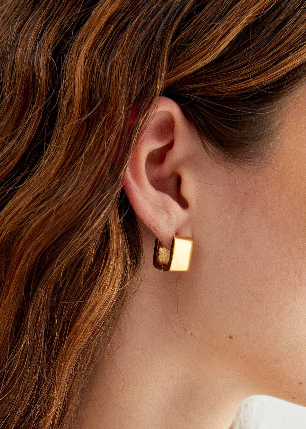 Nalí 14KT GOLD PLAT. S.STEEL SQUARE EARRINGS ACQUISTA ORA