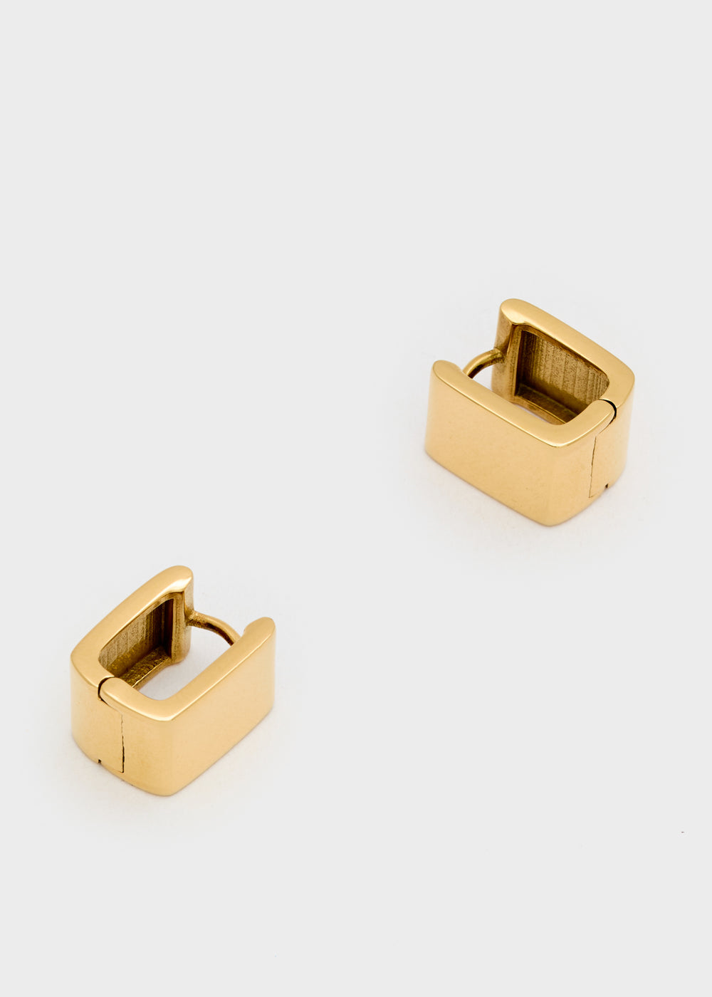 Nalí 14KT GOLD PLAT. S.STEEL SQUARE EARRINGS ACQUISTA ORA
