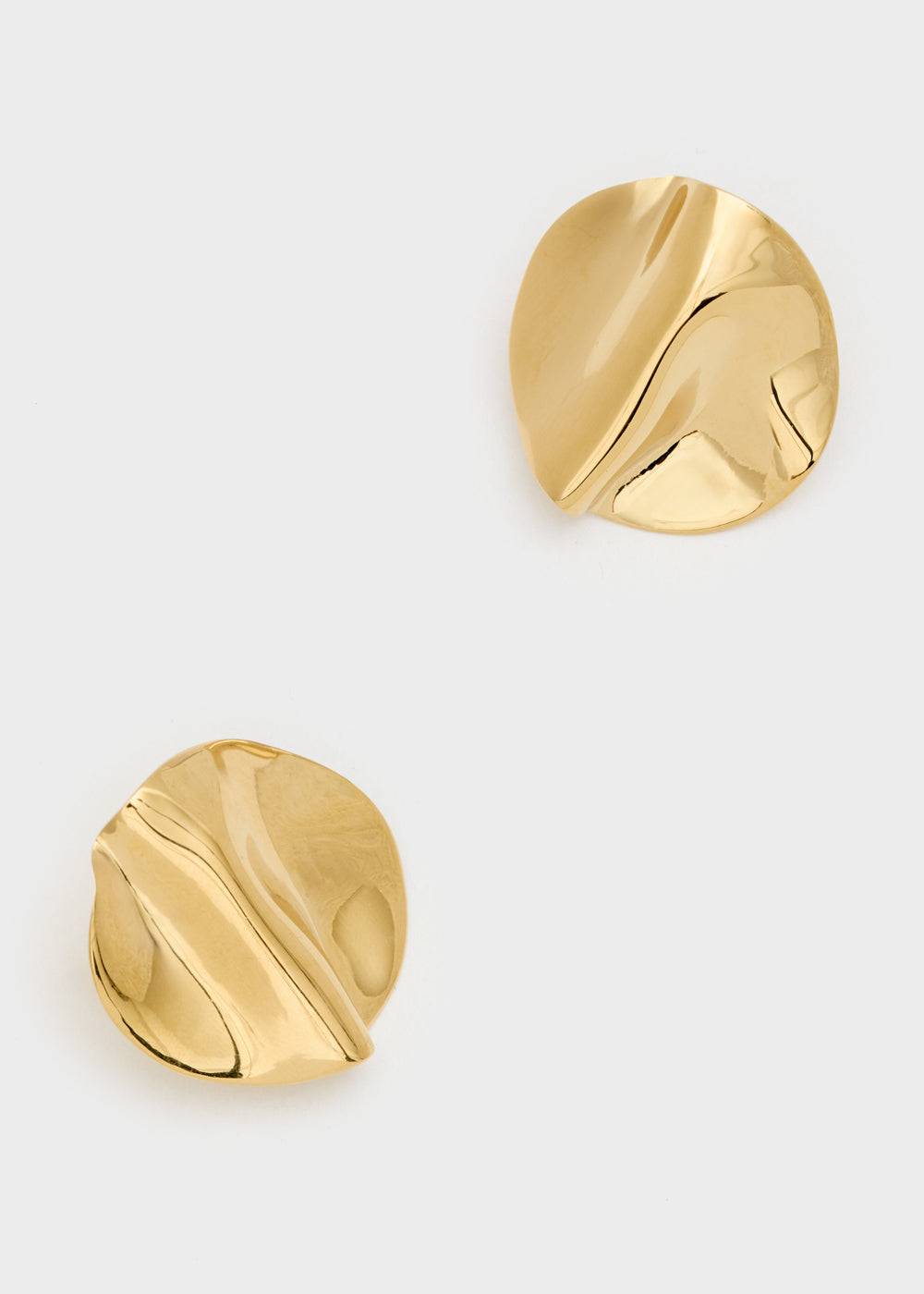 Nalí 14KT GOLD PLAT. S.STEEL ROUND EARRINGS Latest stili