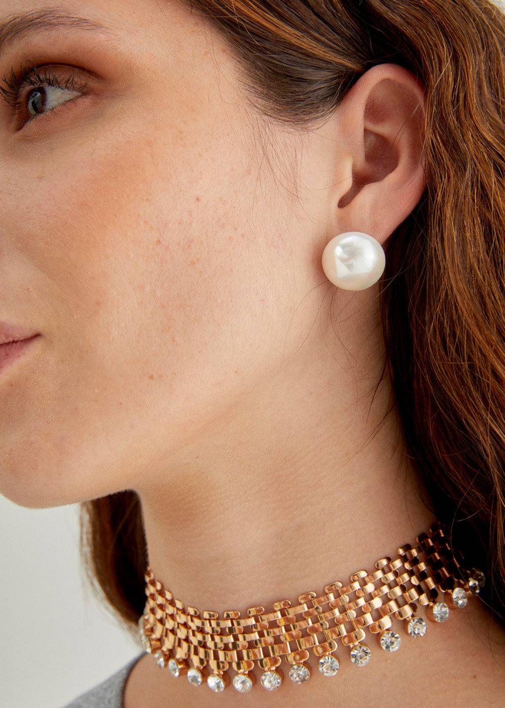 Nalí LOBE EARRINGS WHITE SPHERE Ultimi due giorni