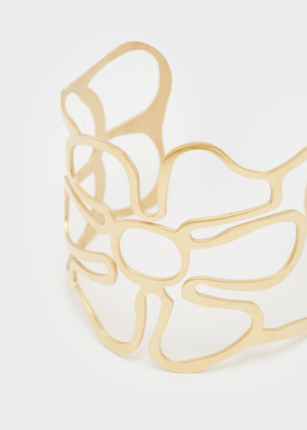 Nalí 14KT GOLD PLA. S. STEEL FLOWER BRACELET Fino al 65% di sconto