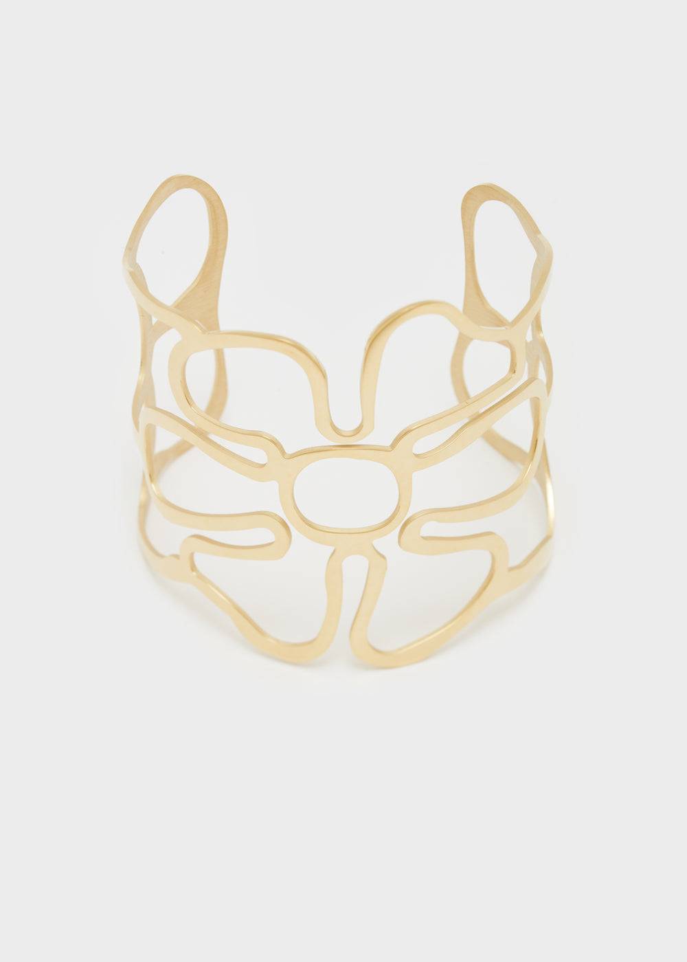 Nalí 14KT GOLD PLA. S. STEEL FLOWER BRACELET Fino al 65% di sconto