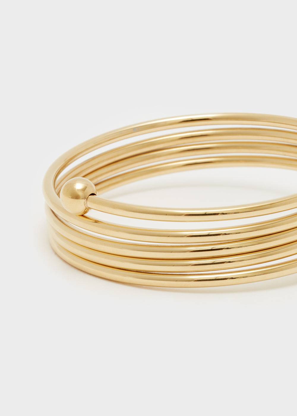 Nalí 14KT GOLD PLA. S. STEEL SPIRAL BRACELET Only for today