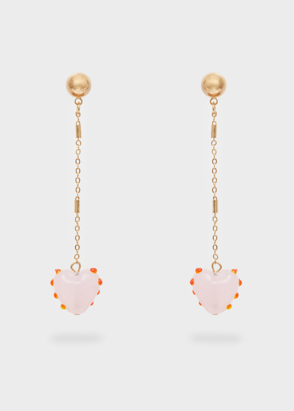 Nalí GOLD EARRINGS W/ PINK PENDANT Offerta speciale della fabbrica