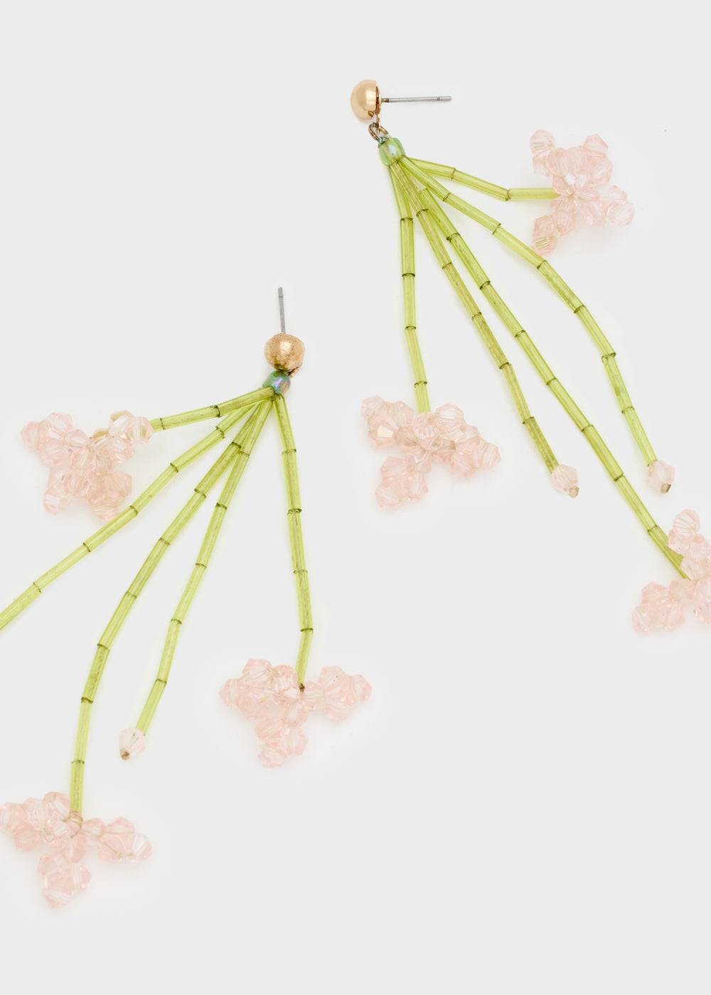 Nalí PENDANT EARRINGS W/ PINK PEARL FLOWERS Fino al 55% di sconto