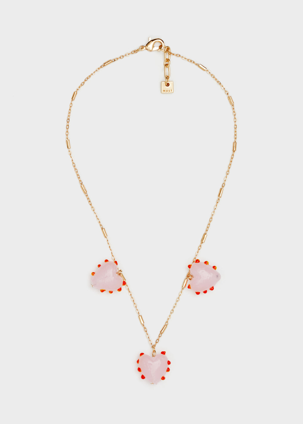 Nalí GOLD NECKLACE W/ PINK PENDANTS Discount Store per i nuovi prodotti