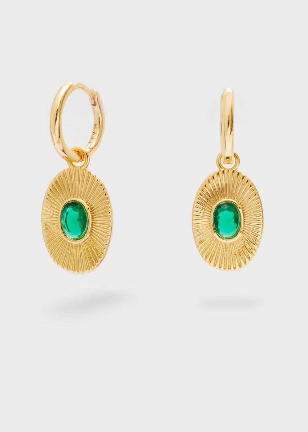 Nalí ZOLA OVAL EARRINGS W/STONE + COLORS Black Friday Prezzi
