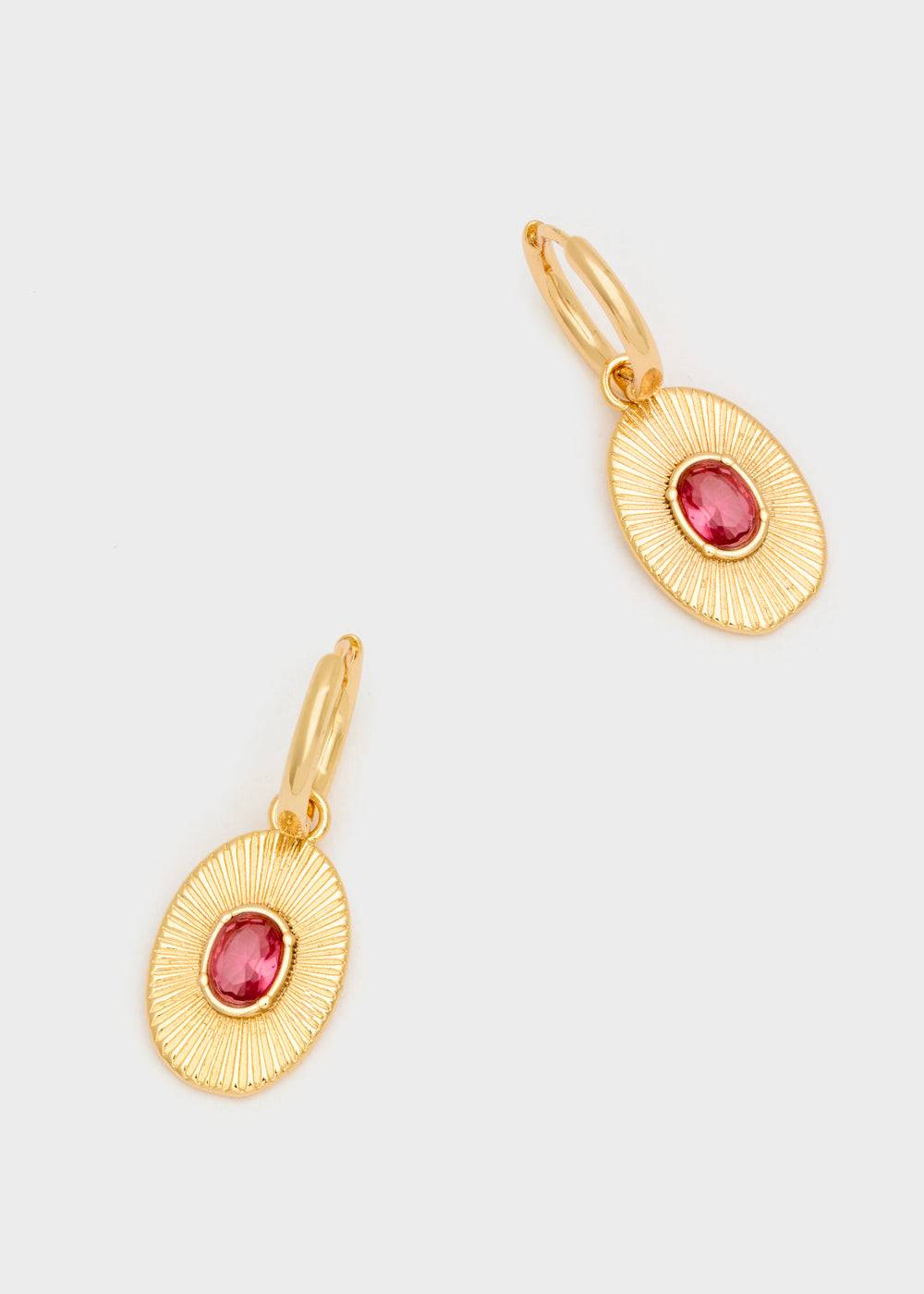 Nalí ZOLA OVAL EARRINGS W/STONE + COLORS Black Friday Prezzi