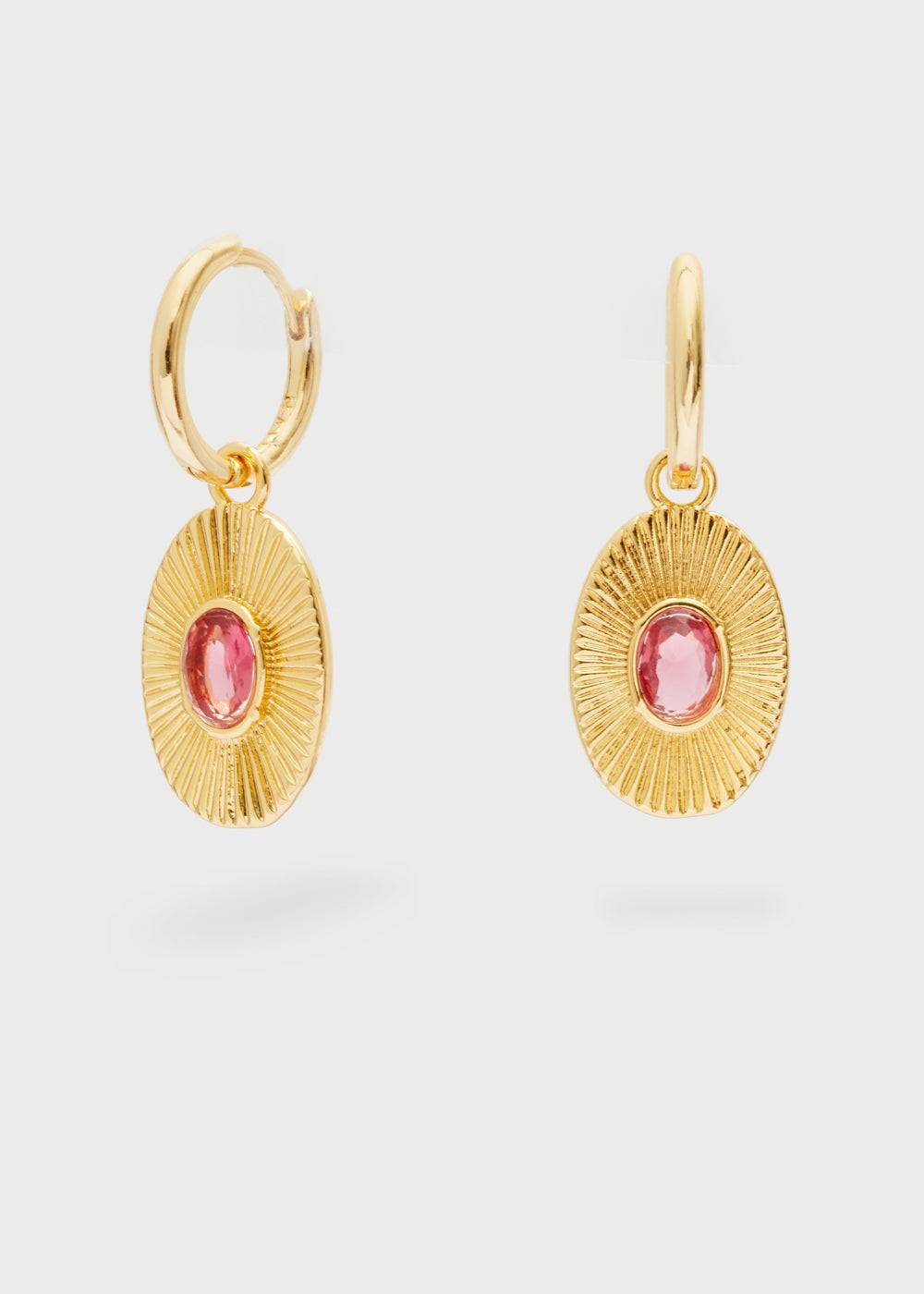 Nalí ZOLA OVAL EARRINGS W/STONE + COLORS Black Friday Prezzi