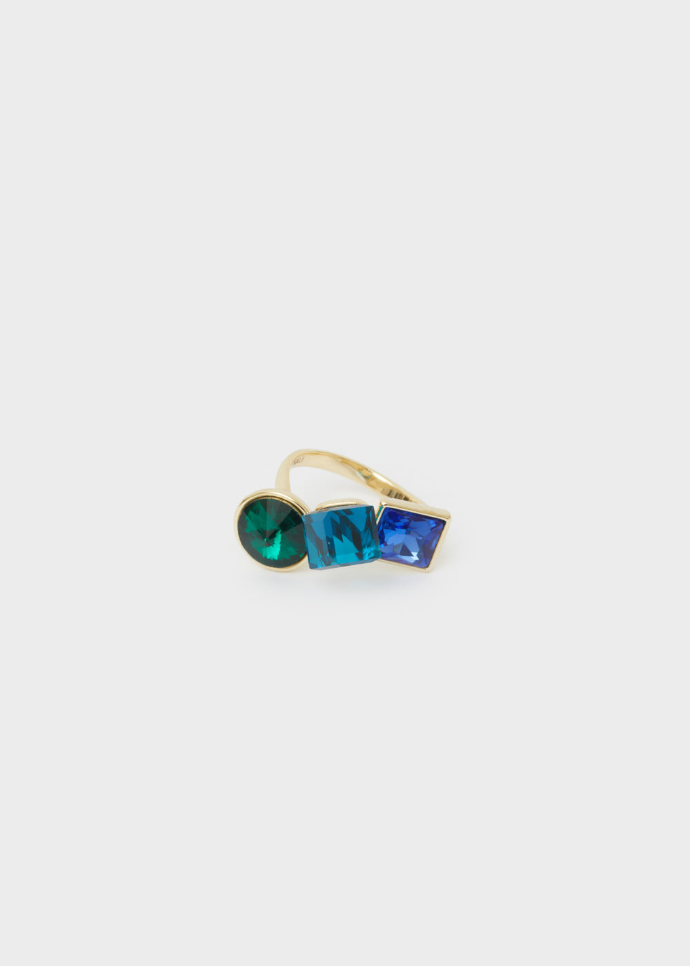 Nalí RING W/ BLUE STONES 14KT GOLD PLAT Duty-free