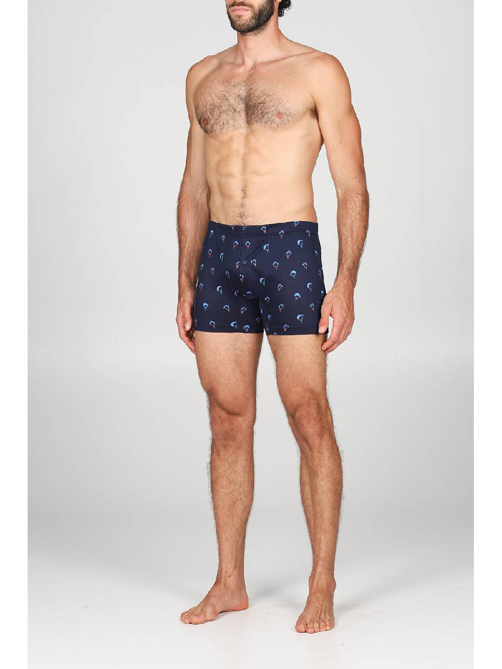 ﻿Julipet Boxer medio in setoso puro cotone mercerizzato, fantasia "parapendio" Sconto