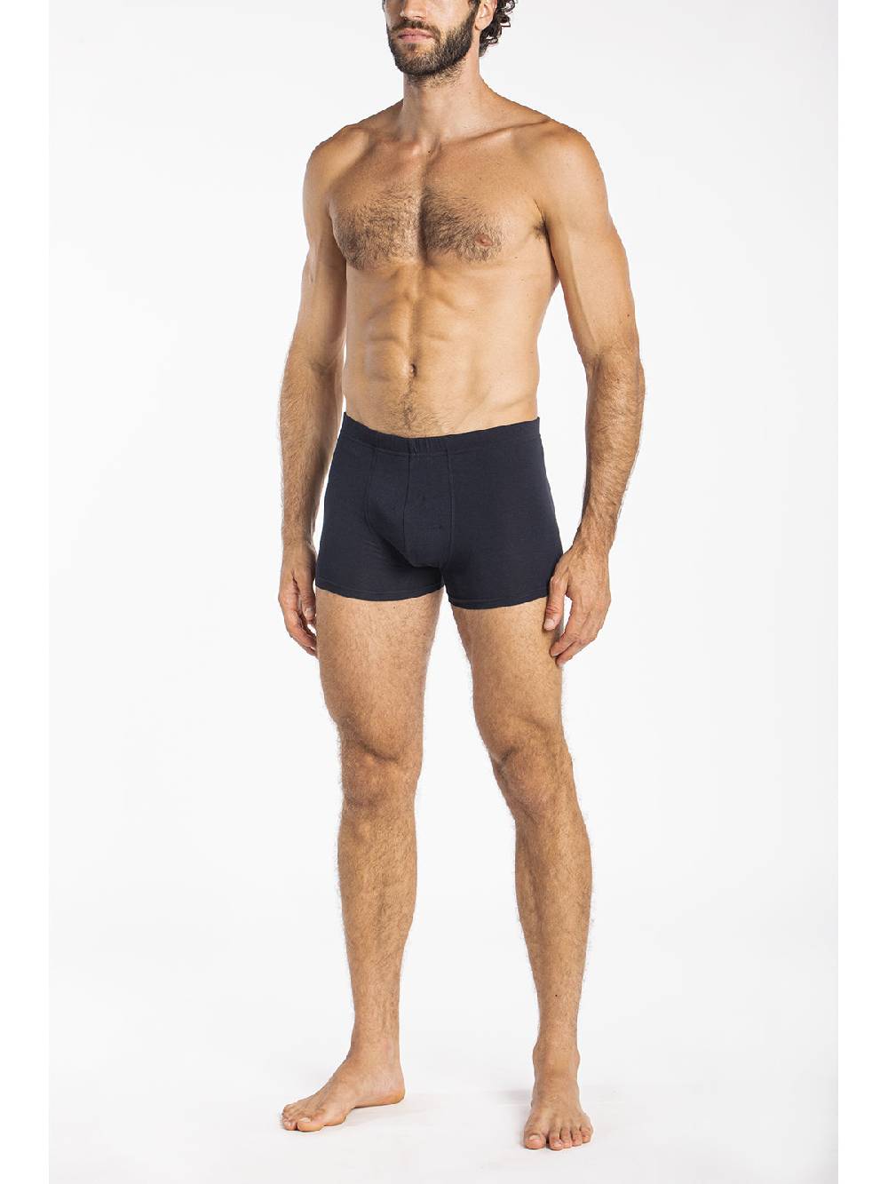 Julipet Boxer blu in jersey di cotone elasticizzato bipack In Vendita