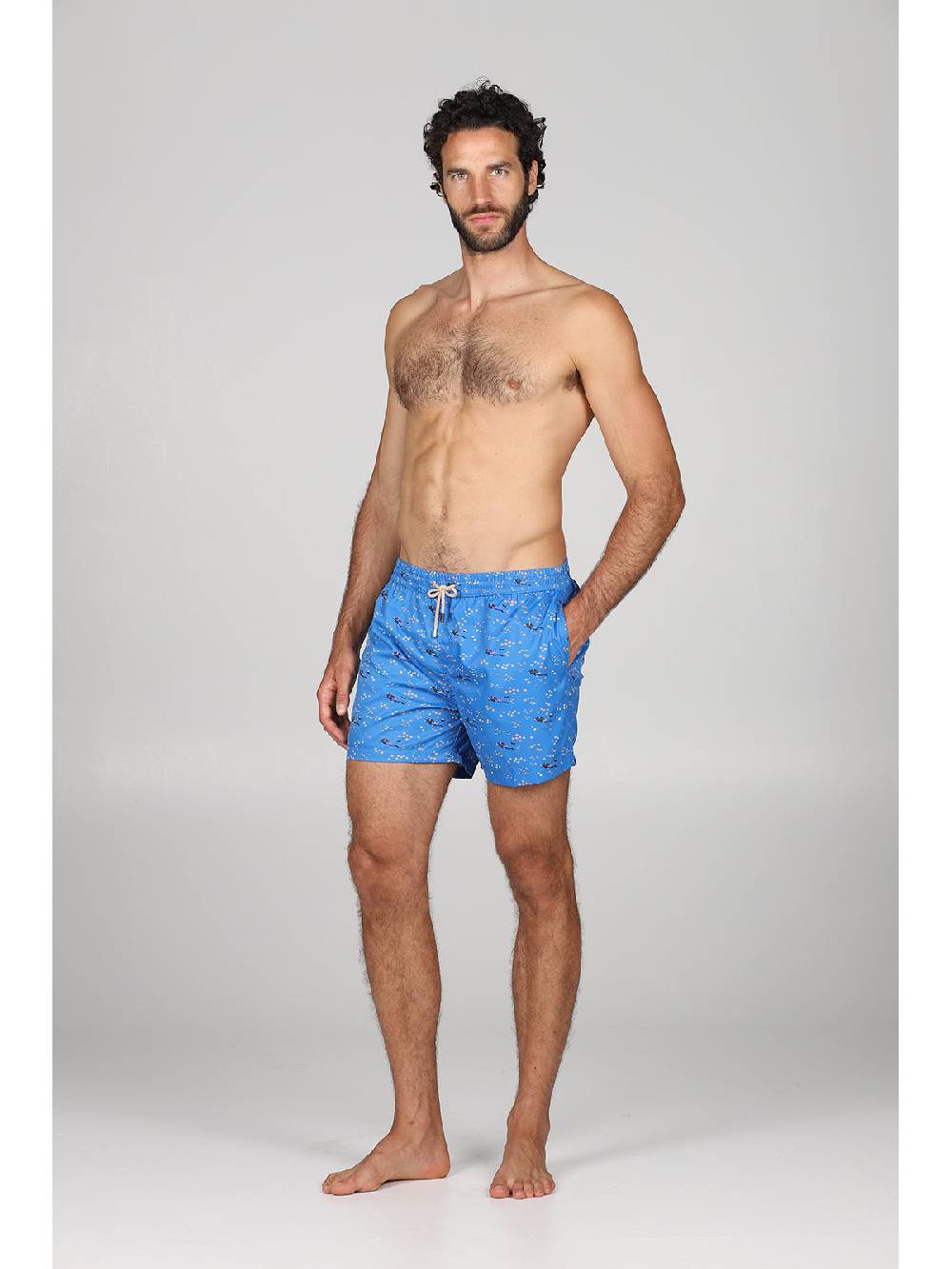 Julipet Boxer mare in leggera tela di microfibra, con disegno "sub" ad alta definizione Moda