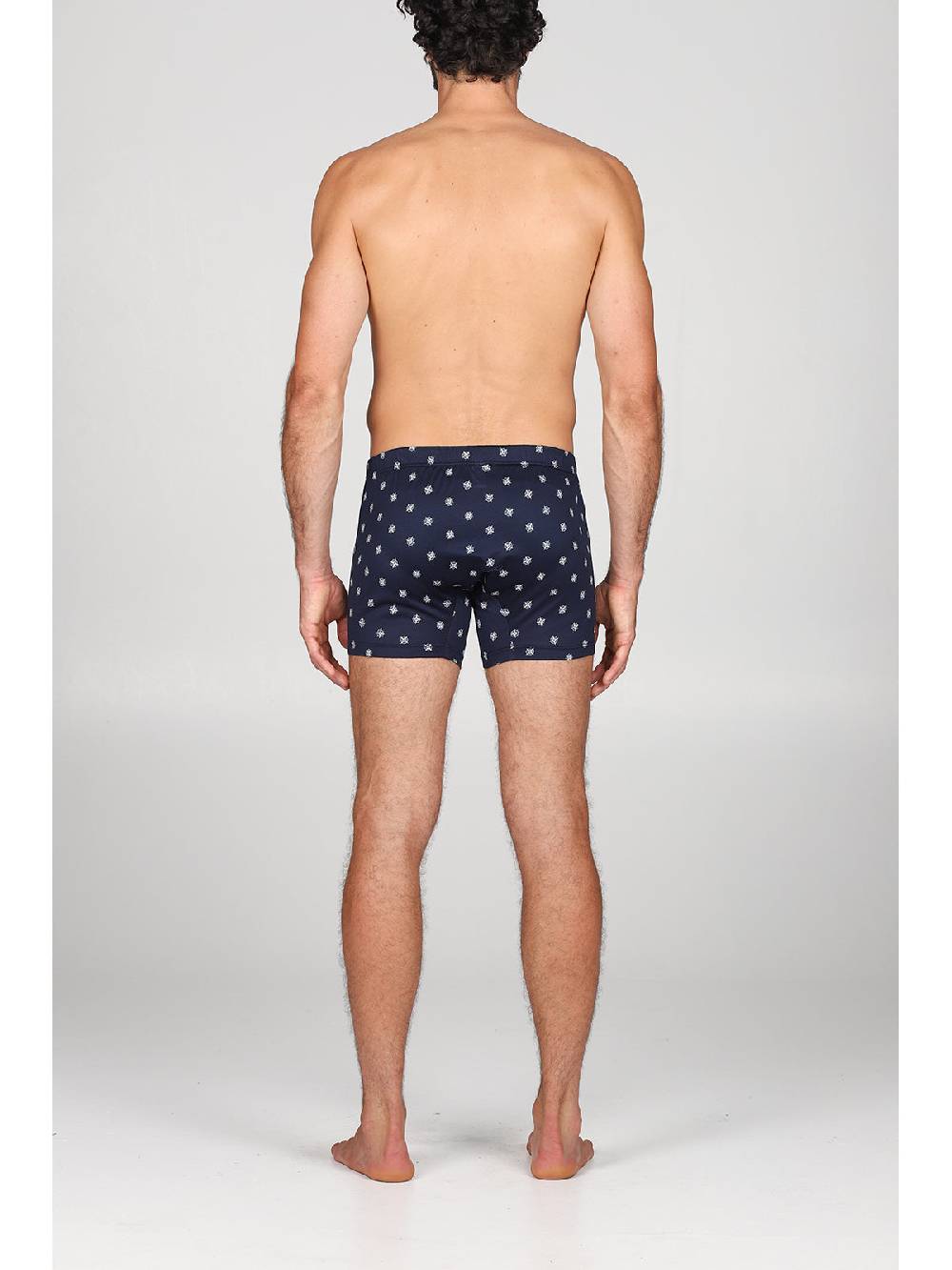 Julipet Boxer lungo in setoso puro cotone mercerizzato con disegno "bussola" Negozi Online