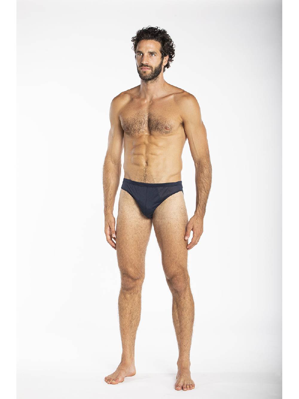 Julipet Slip blu in jersey di puro cotone mercerizzato e gasato Vendita Calda