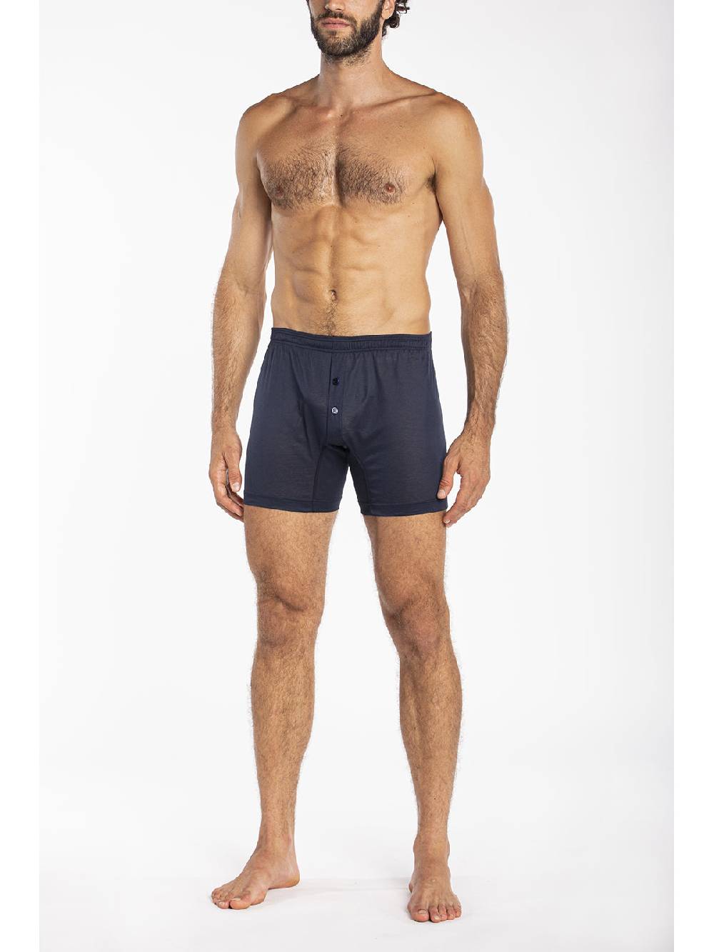 Julipet Boxer blu in jersey di puro cotone mercerizzato e gasato Online