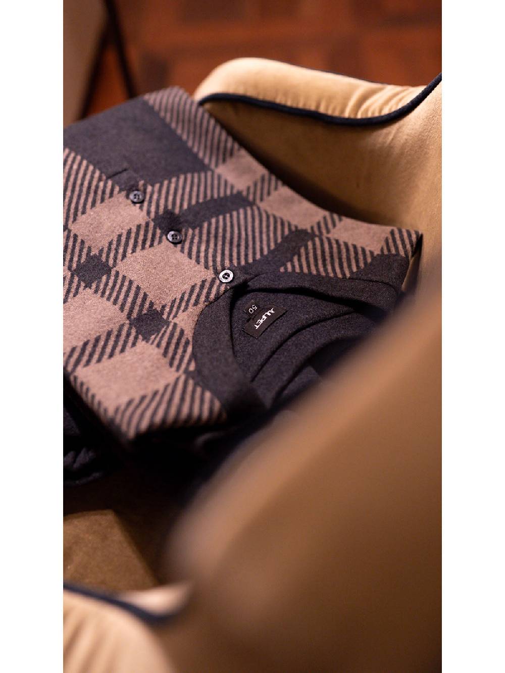 Julipet Pigiama serafino in confortevole jacquard di cotone 2025