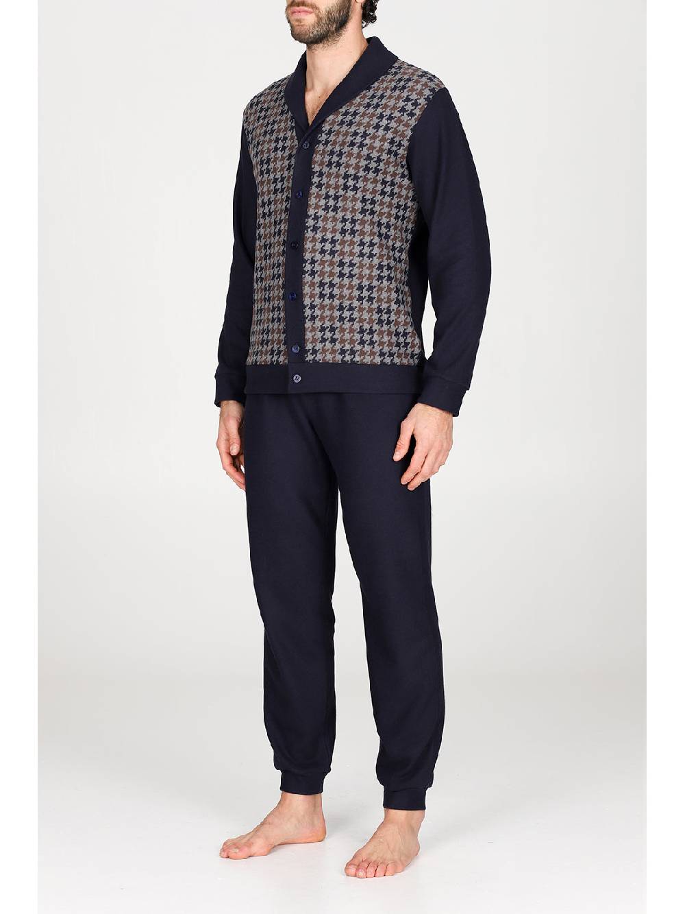 Julipet Pigiama cardigan in confortevole jacquard di cotone Affare Del Giorno