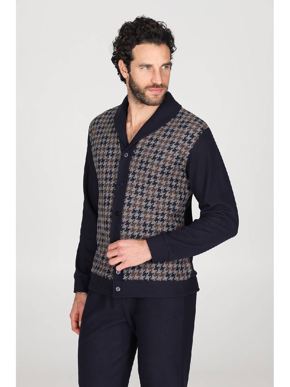 Julipet Pigiama cardigan in confortevole jacquard di cotone Affare Del Giorno