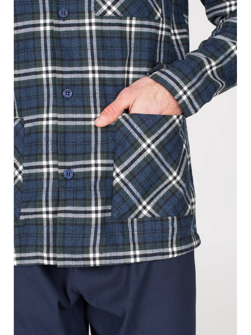 Julipet Pigiama cardigan in calda flanella di puro cotone Convenienza