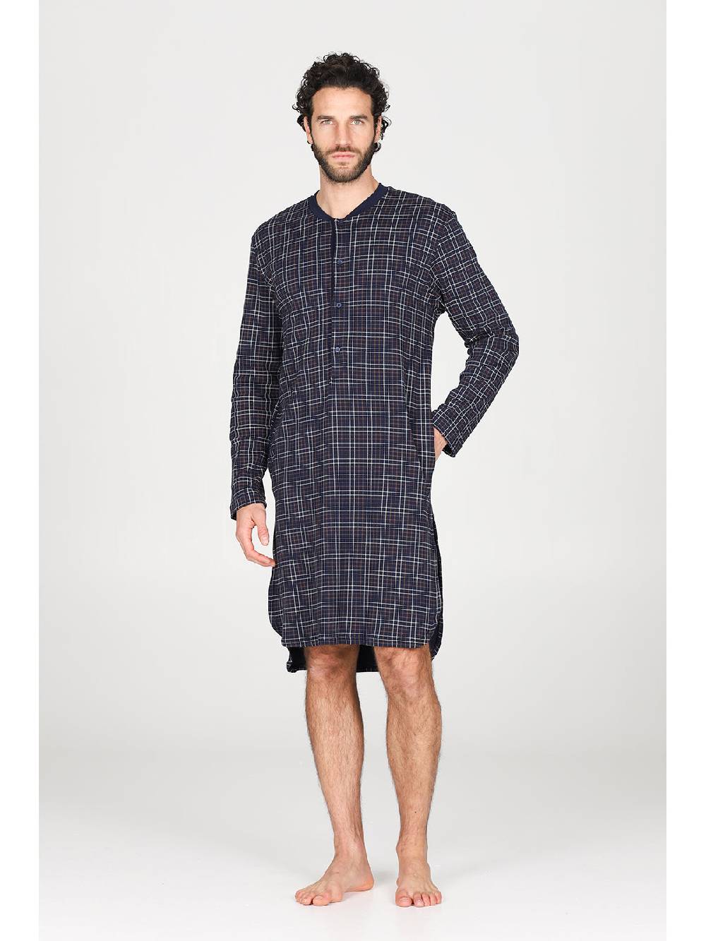 Julipet Camicia da notte in caldo interlock di puro cotone Online