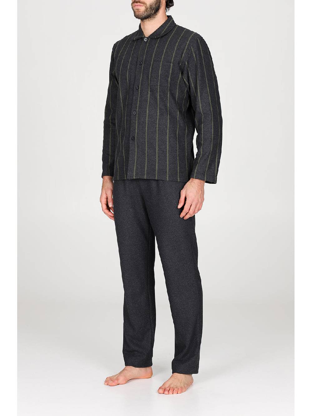 Julipet Pigiama cardigan in confortevole jacquard di cotone Moda