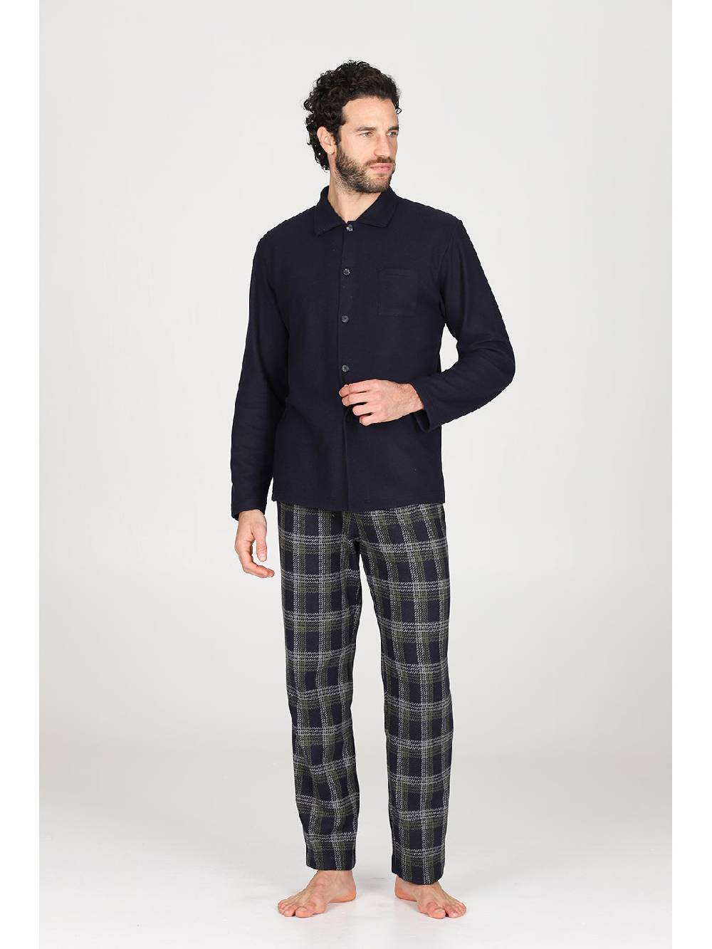 Julipet Pigiama cardigan in confortevole jacquard di cotone 2025