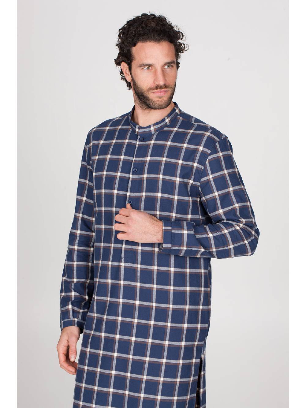 Julipet Camicia da notte in calda flanella di puro cotone Italy