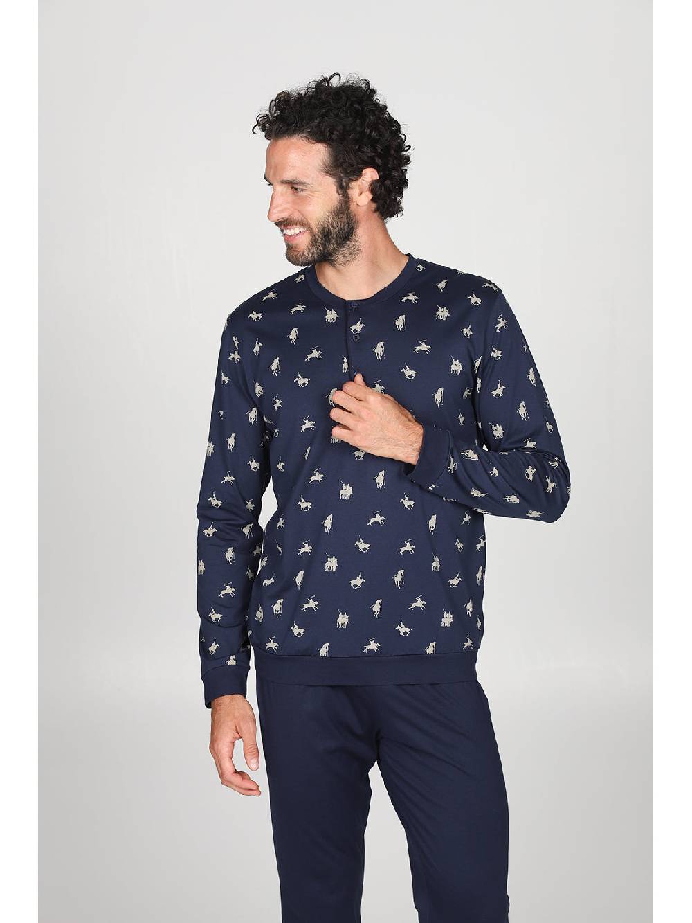 Julipet Pigiama fantasia "sport polo" con polisini, in leggerissimo jersey di puro cotone Vendite Flash