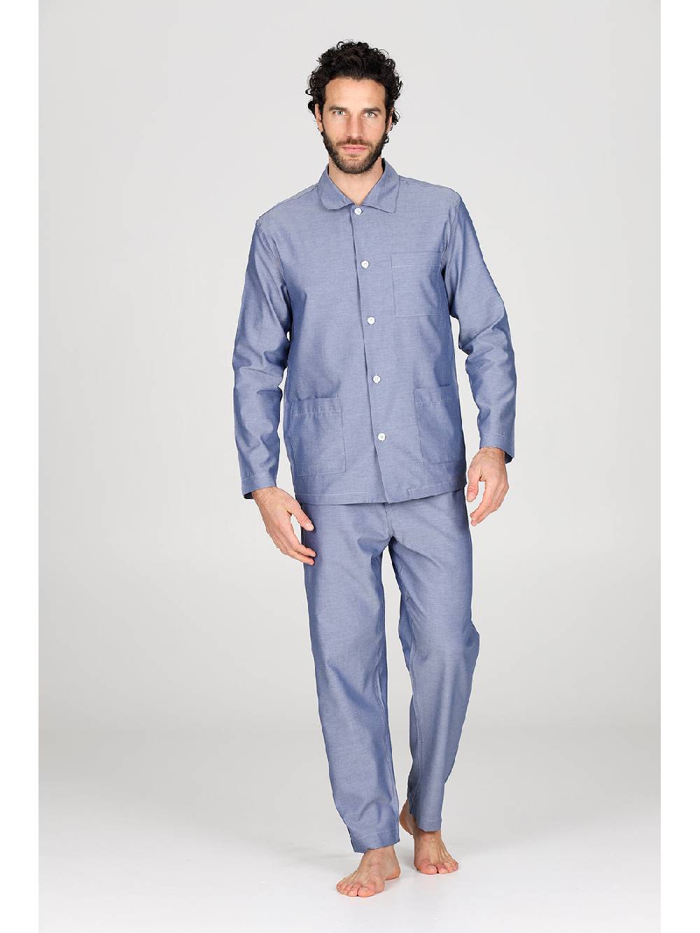Julipet Pigiama cardigan in pregiato popeline di puro cotone Shopping Online