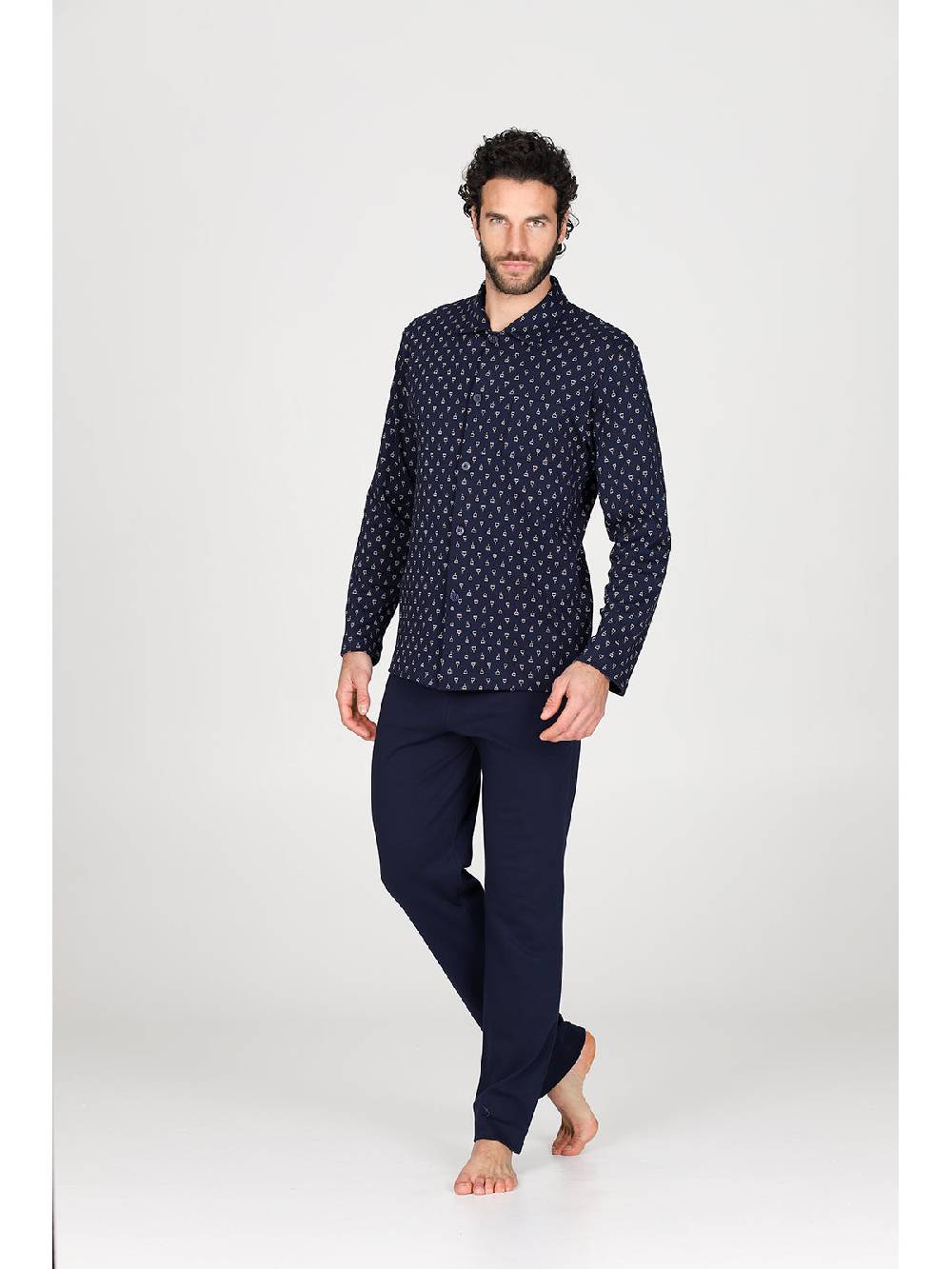 Julipet Pigiama cardigan in caldo interlock di puro cotone Prezzo Ridotto