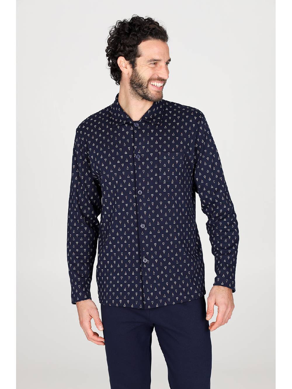 Julipet Pigiama cardigan in caldo interlock di puro cotone Prezzo Ridotto