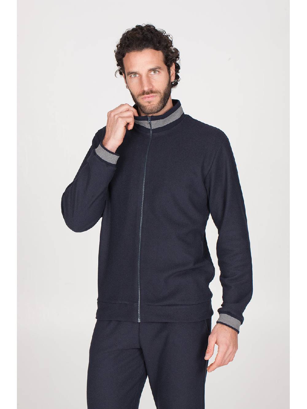 Julipet Tuta con zip in confortevole jacquard punto Milano Offerte