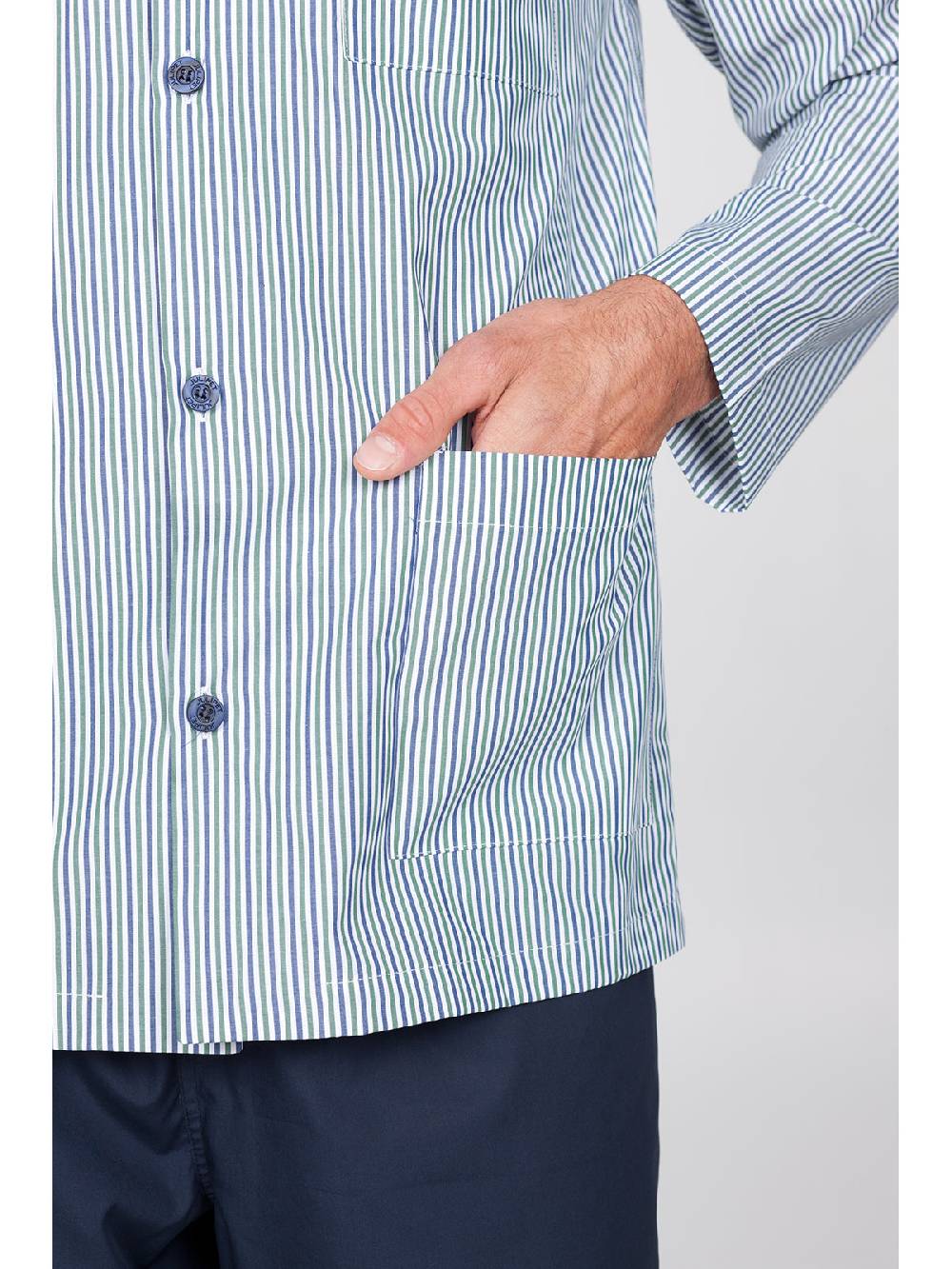 Julipet Pigiama cardigan in pregiato popeline Vendita