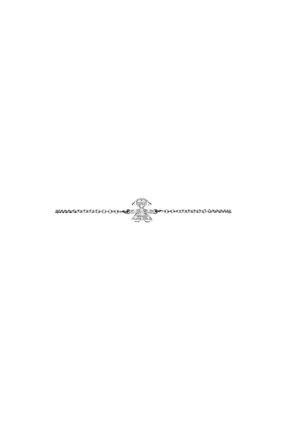 Le Bebé Bracciale I Preziosi con sagoma bimba in oro bianco e diamanti I Più Venduti