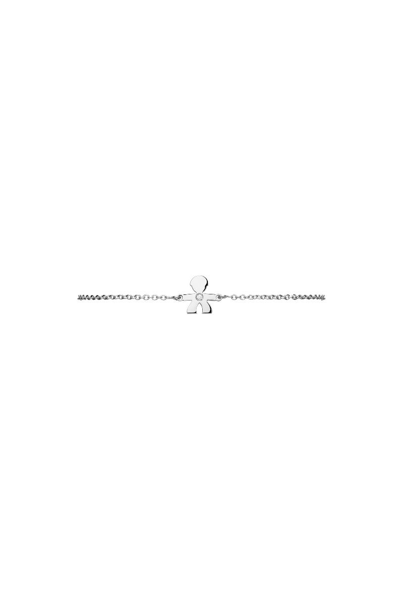 Le Bebé Bracciale I Preziosi con sagoma bimbo in oro bianco e diamante In Saldo