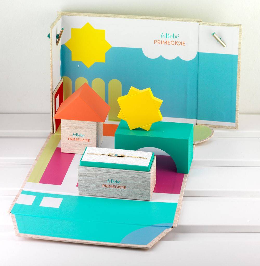 Le Bebé Orecchini Toys con fiocco in oro giallo Spedizione Gratuita