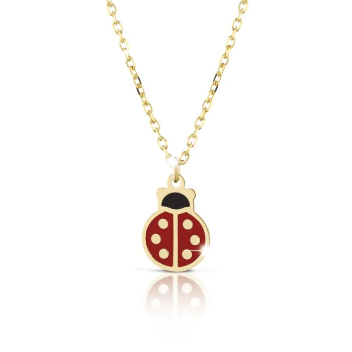 Le Bebé Collana Fortuna con coccinella in oro giallo