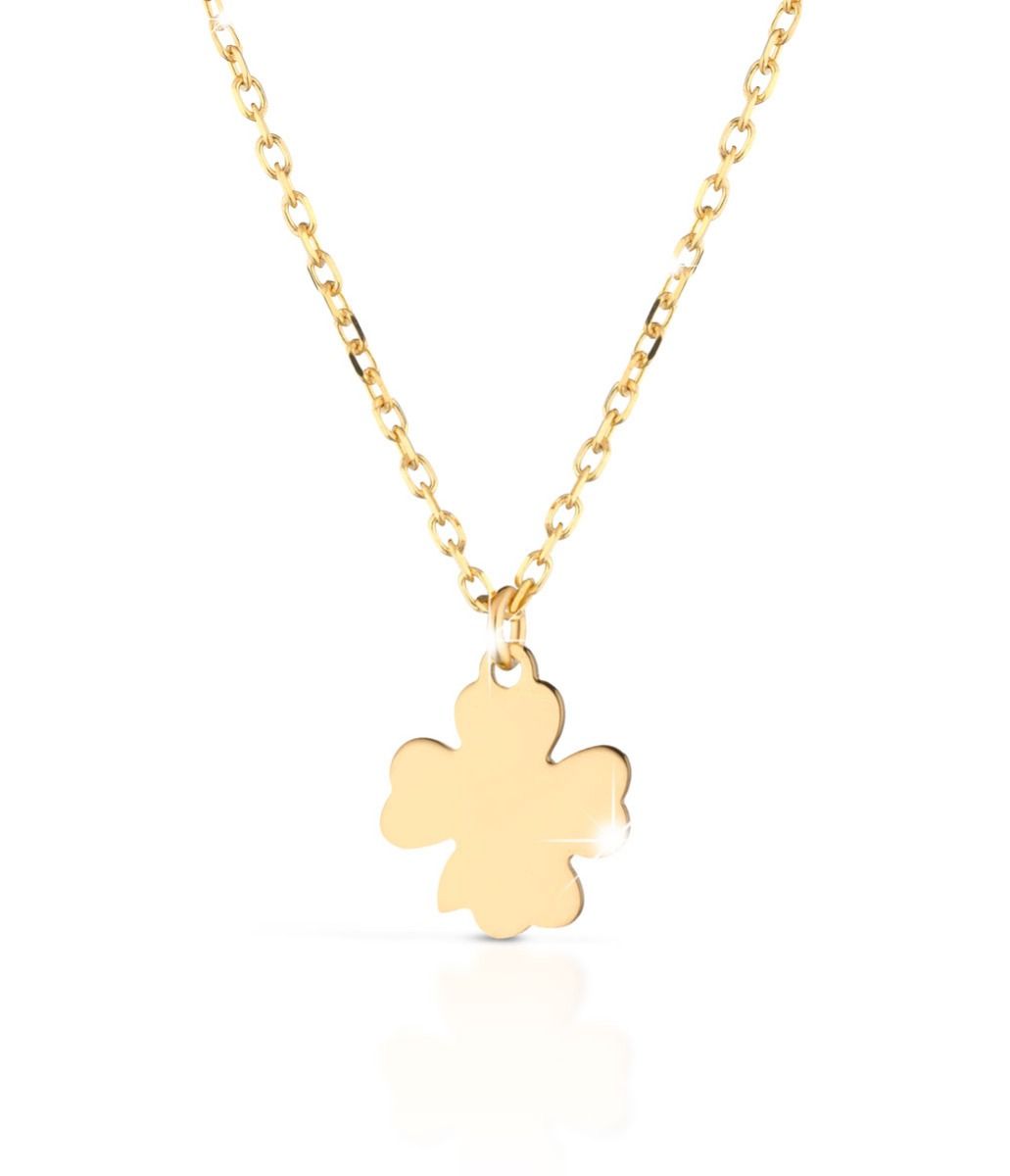 Le Bebé Collana Fortuna con quadrifoglio in oro giallo Fornitura limitata