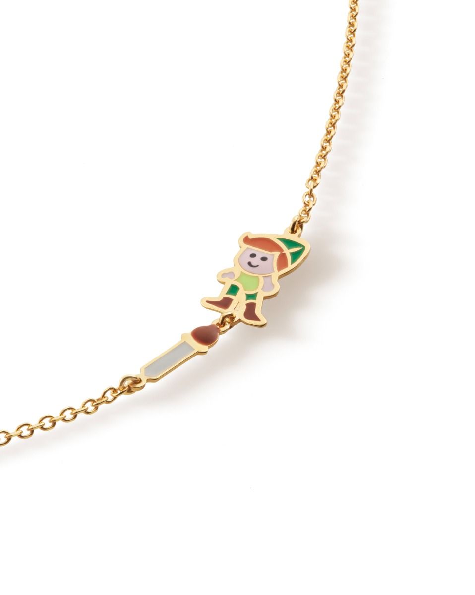 Le Bebé Bracciale Fiabe ispirato a Peter Pan in oro giallo Saldi Di Fabbrica