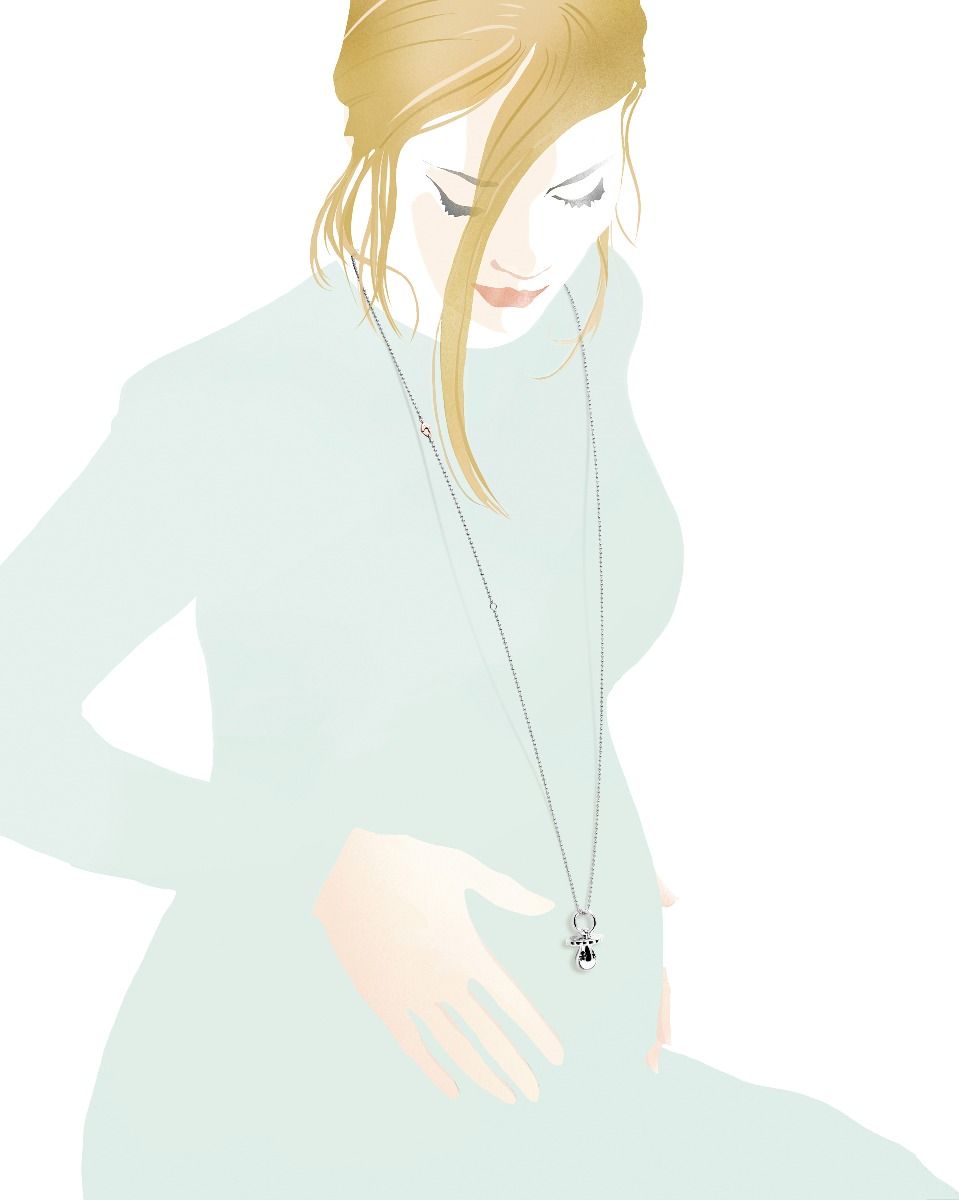Le Bebé Collana Suonamore in argento e diamante Prezzo Ridotto